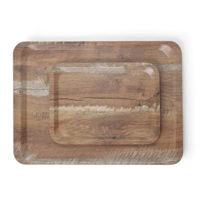 Tác servírovacís melaminovým laminátem se vzorem dřeva, AmerBox, Dřevo, 240x340mm | 508916